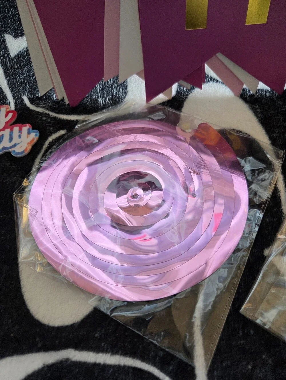 Pink 'It's My Birthday' Party Banner and Picks Set, EUC & NWOT